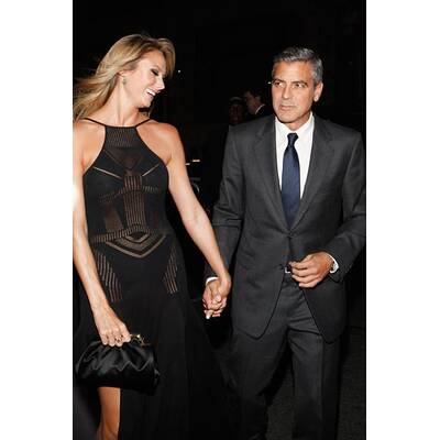 George Clooney & Stacy Keibler: Ihr erster Paarlauf