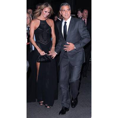 George Clooney & Stacy Keibler: Ihr erster Paarlauf