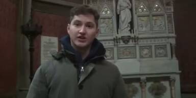 Rechte Aktivisten besetzen Votivkirche
