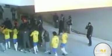 Handfester Tumult bei Brasilien : Venezuela