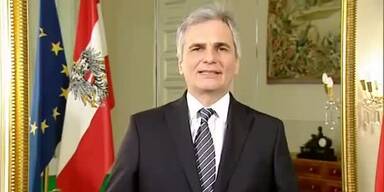 Videobotschaft von Kanzler Faymann