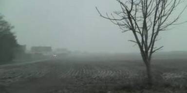 Schneeschauer Wellen in Magdeburg