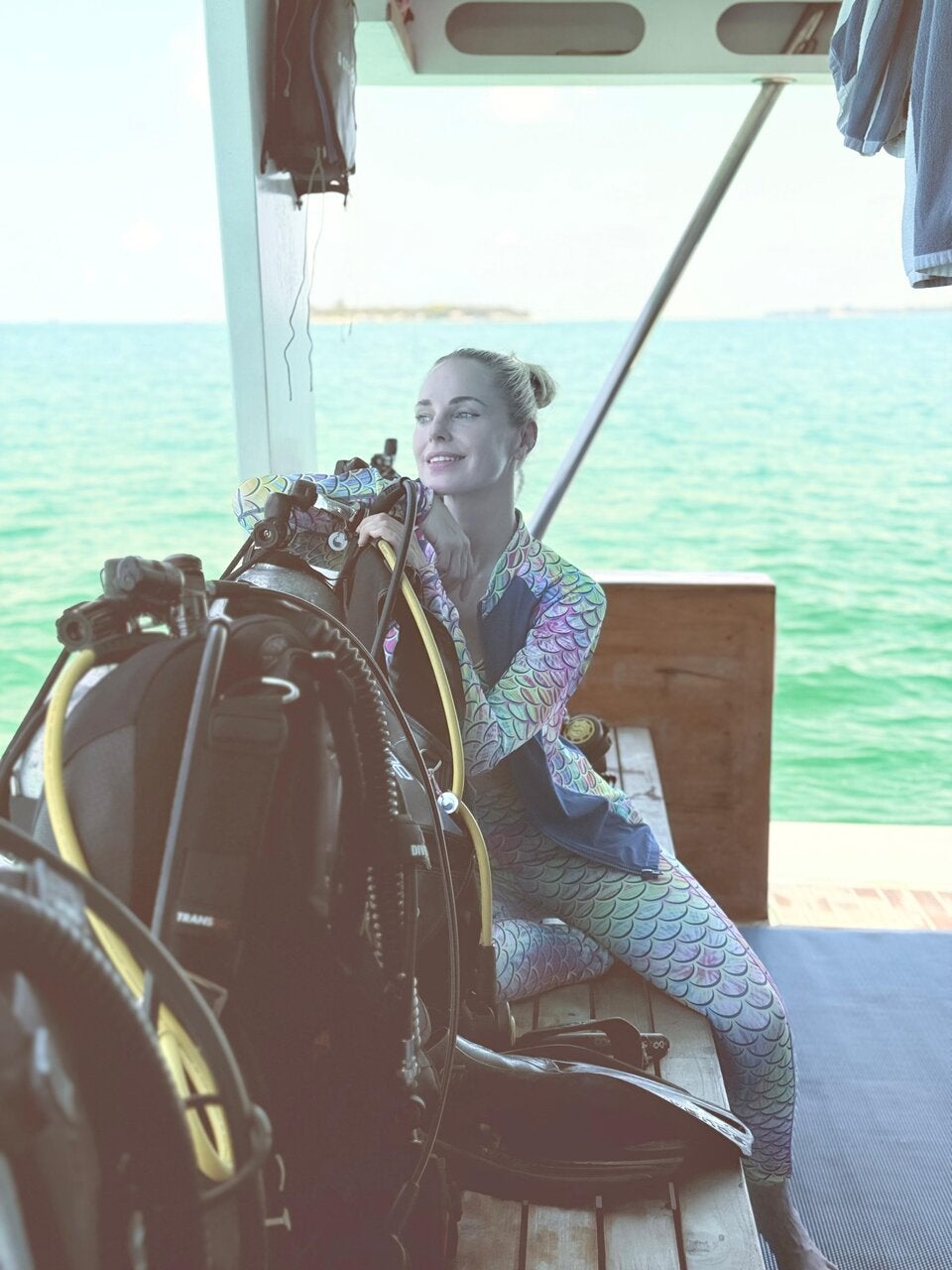 Silvia Schneider ist auf den Malediven. 