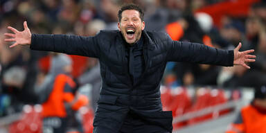 Der Jubel von Atl&eacute;tico-Coach Simeone war gro&szlig;