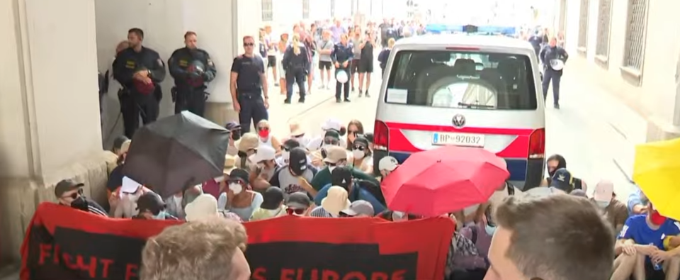 Rechtsextremen-Demo in Wien