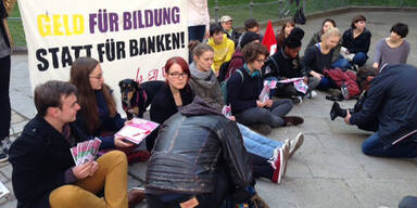 Schüler-Streik vor Ministerium