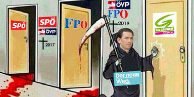 SP&Ouml;-Jugend zeigt Kurz als Sensenmann