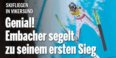 Genial! ÖSV-Adler Embacher segelt in Vikersund zu seinem ersten Sieg