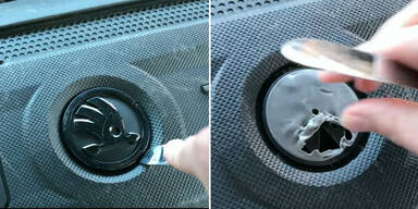 Was steckt denn da unter dem Skoda-Logo?