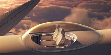 Flugzeuge mit Sitzen auf dem Dach