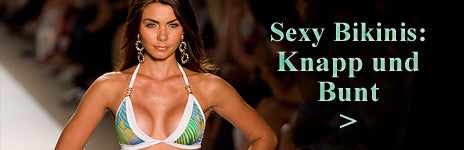 slideteaser Sexy Bikinis: Knapp und Bunt Miami Beachwear