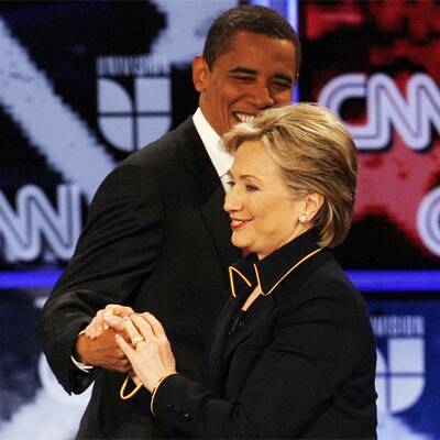 Kuschel-Kurs zwischen Obama und Clinton