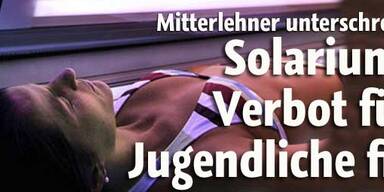 Mitterlehner verordnet Solarien-Aus
