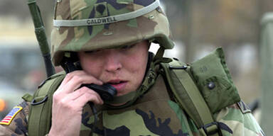 soldier on phone