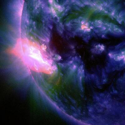 Vergleich: Sonnenfleck und Jupiter