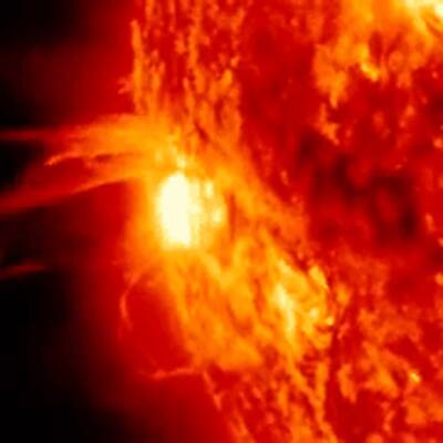 Vergleich: Sonnenfleck und Jupiter