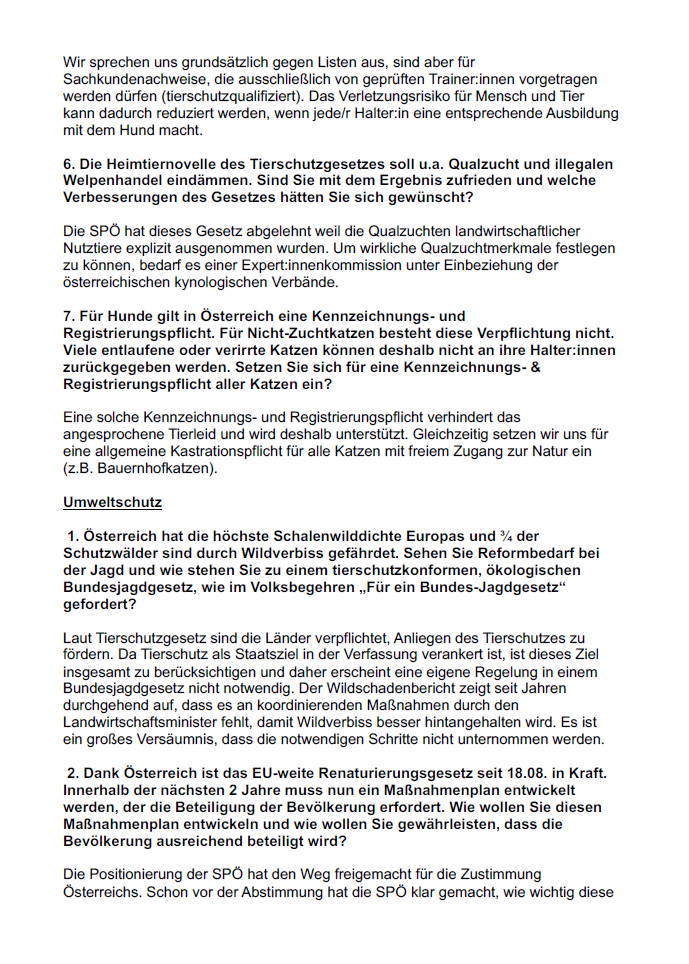 Tiere, Umwelt & Lebensmittel: Der große Parteien-Check zur Nationalratswahl 2024
