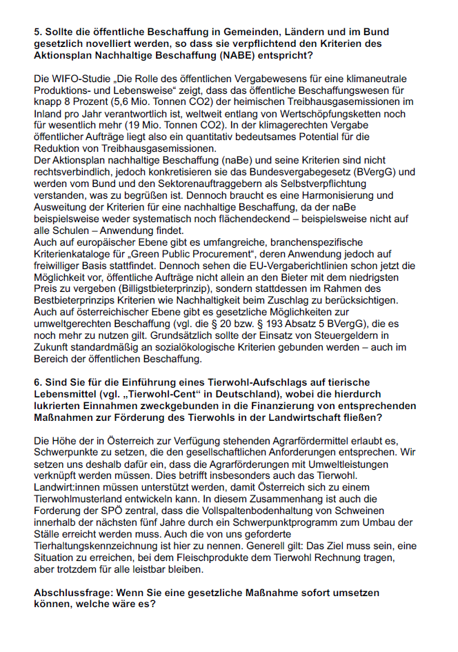 Tiere, Umwelt & Lebensmittel: Der große Parteien-Check zur Nationalratswahl 2024