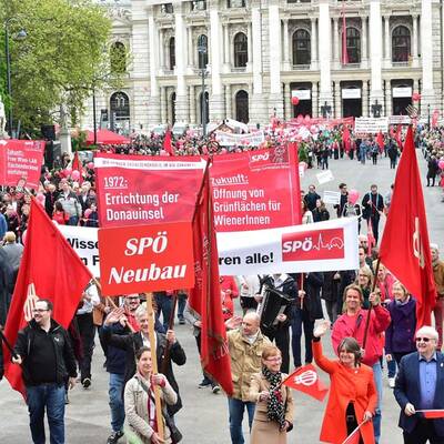 Maiaufmarsch der SPÖ in Wien 