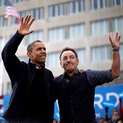 Barack Obama und Bruce Springsteen in Madison / Wisconsin 