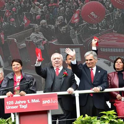 Maiaufmarsch der SPÖ in Wien 
