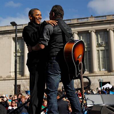 Barack Obama und Bruce Springsteen in Madison / Wisconsin 
