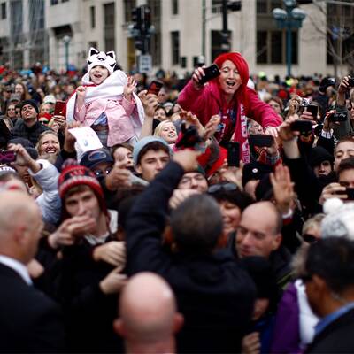 Barack Obama und Bruce Springsteen in Madison / Wisconsin 