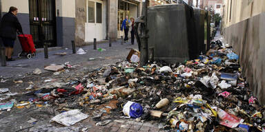 Madrid erstickt wegen Streiks im Abfall