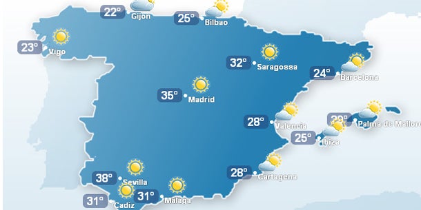 Spanien glüht bei 40 Grad