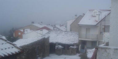 Schnee und Kälte in Spanien