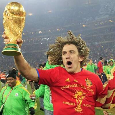 Pokalübergabe an Weltmeister Spanien