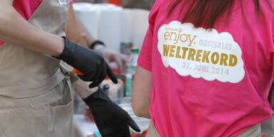 8,7 Tonnen: Mega-Obstsalat in Wien