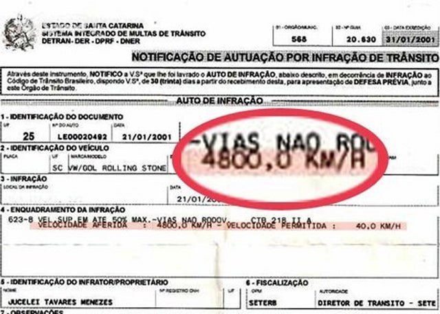 Brasilianer sammelte 1,3 Millionen Euro an Strafzetteln