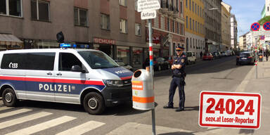 Stra&szlig;ensperre mitten in Wien