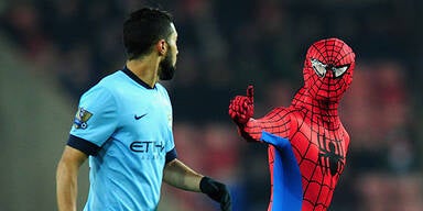 Spiderman-Flitzer bei ManCity