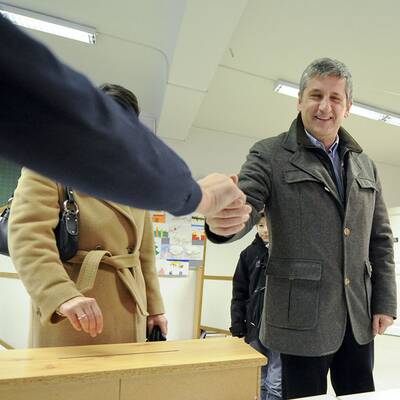 Der Vizekanzler wählte in Hinterbrühl.