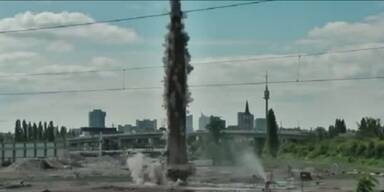 Spektakul&auml;re Sprengung in Wien