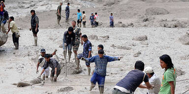 Springflut Nepal bei Pokhara