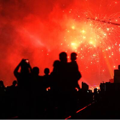Rund eine Million Menschen am New Yorker Times Square