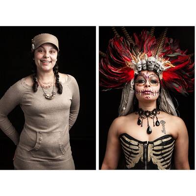 Burlesque-Tänzerinnen Bei Tag und Nacht