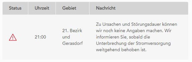 Großflächiger Stromausfall in Floridsdorf und Gerasdorf