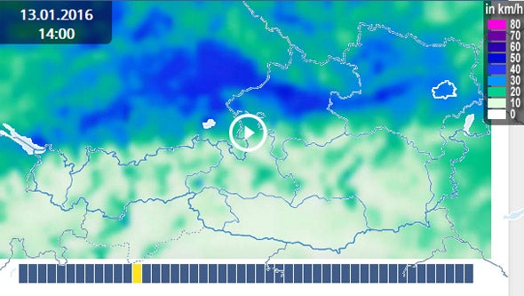 Wintersturm fegte über den Osten
