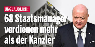 Unglaublich: 68 Staatsmanager verdienen mehr als der Kanzler