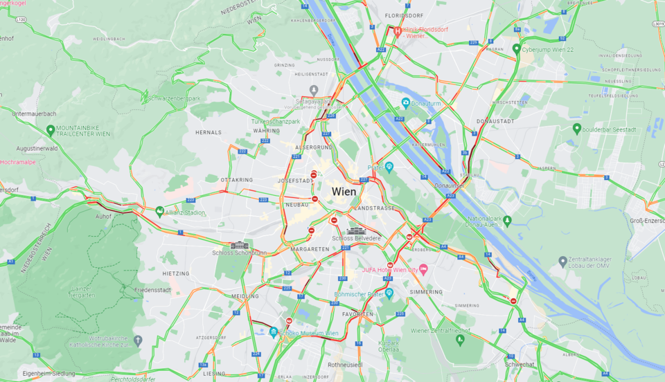 Unfall, Gleisschaden: Stau-Chaos in Wien
