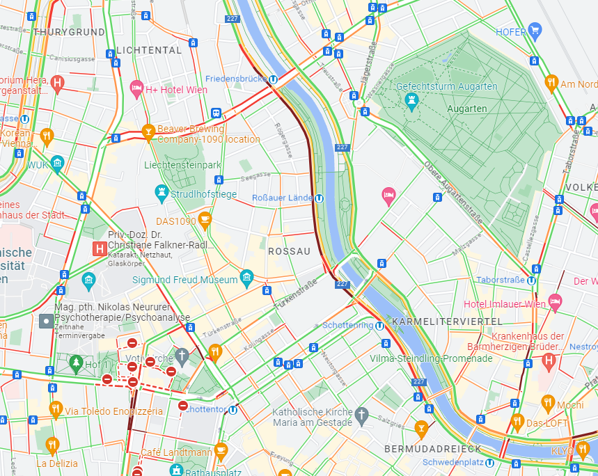 Wien: Mega-Stau am Franz-Josefs-Kai