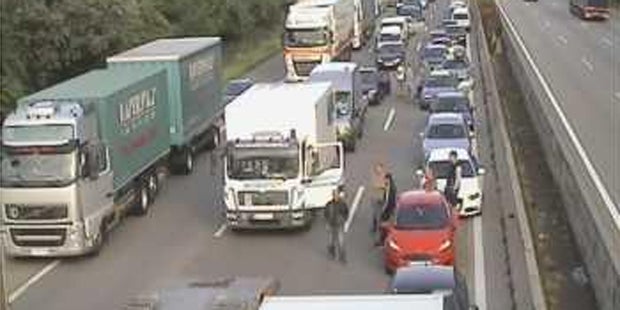 Video zeigt Hühner-Chaos auf der A1