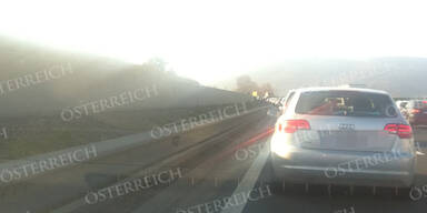 Massencrash legt A21 lahm