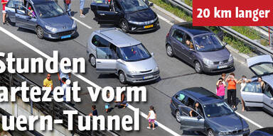 3 Stunden Wartezeit vorm Tauern-Tunnel