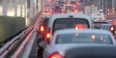 Baustelle: Mega-Stau auf der Tangente
