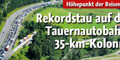 Rekord: 35-km-Kolonne auf Tauernautobahn